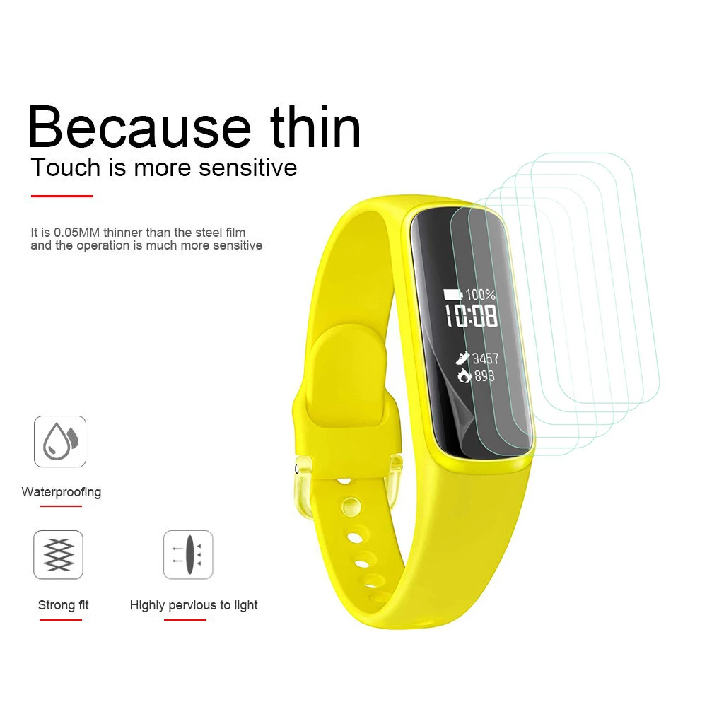 

5Pcs Protective Tempered Film for Samsung Galaxy Fit-e R-375 Smart Wristband Bracelet Full Screen 3D Hydrogel FilmTempered Glass