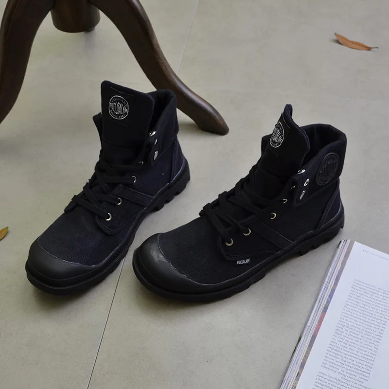 Men Canvas Casual Shoes High Top Breathable Patchwork Men's Shoes Zapatos Hombre Mens Flats Lace Up Flats Military Ankle Boots Men Canvas Casual Shoes High Top Breathable Patchwork Men's Shoes Zapatos Hombre Mens Flats Lace Up Flats Military Ankle Boots