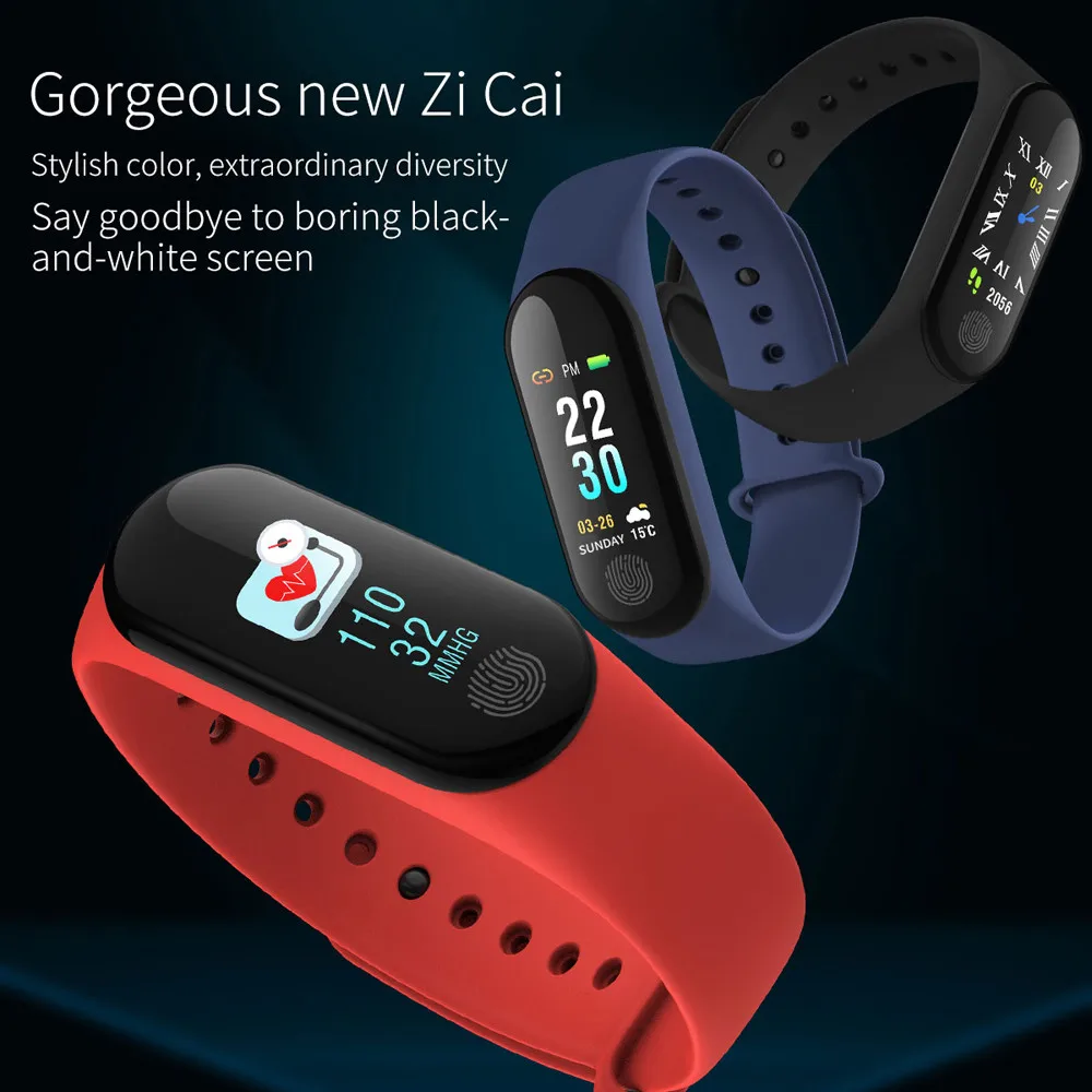 Смарт часы M3PLUS с монитором кровяного давления пульсометром Bluetooth фитнес amazfit bip ip68