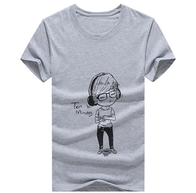 New Arrival Men Short Sleeve T Shirt For Young Men Cartoon Boy Printed