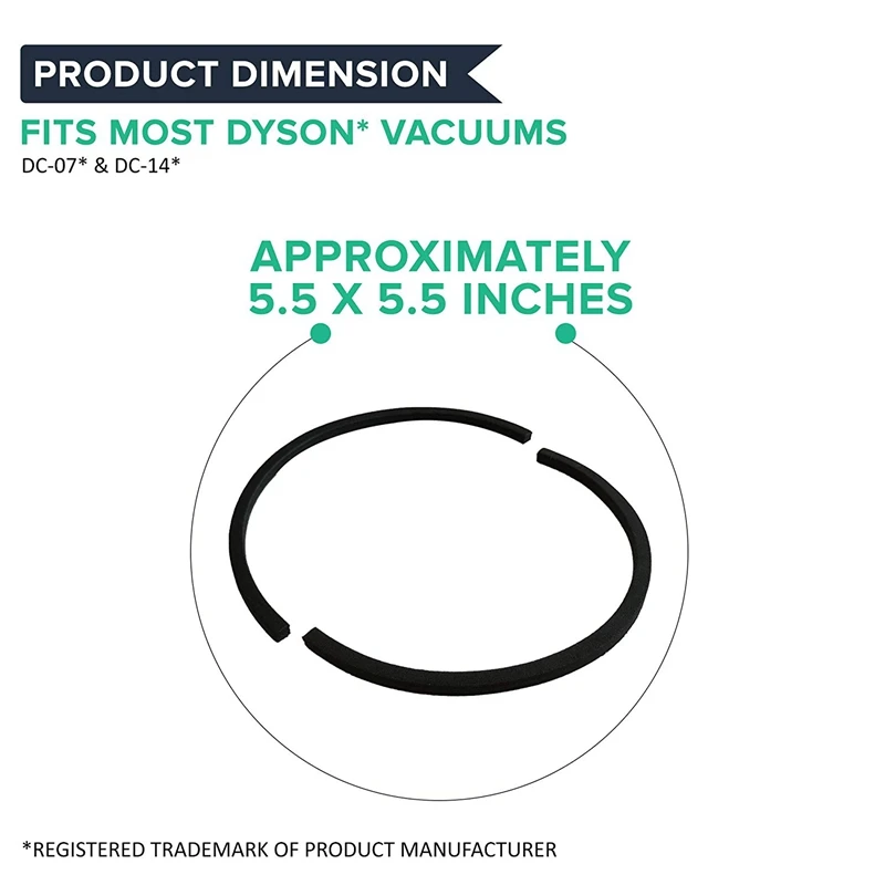 6 запасных частей для Dyson DC07 DC14 и DC15 пост моторных HEPA фильтров + уплотнений