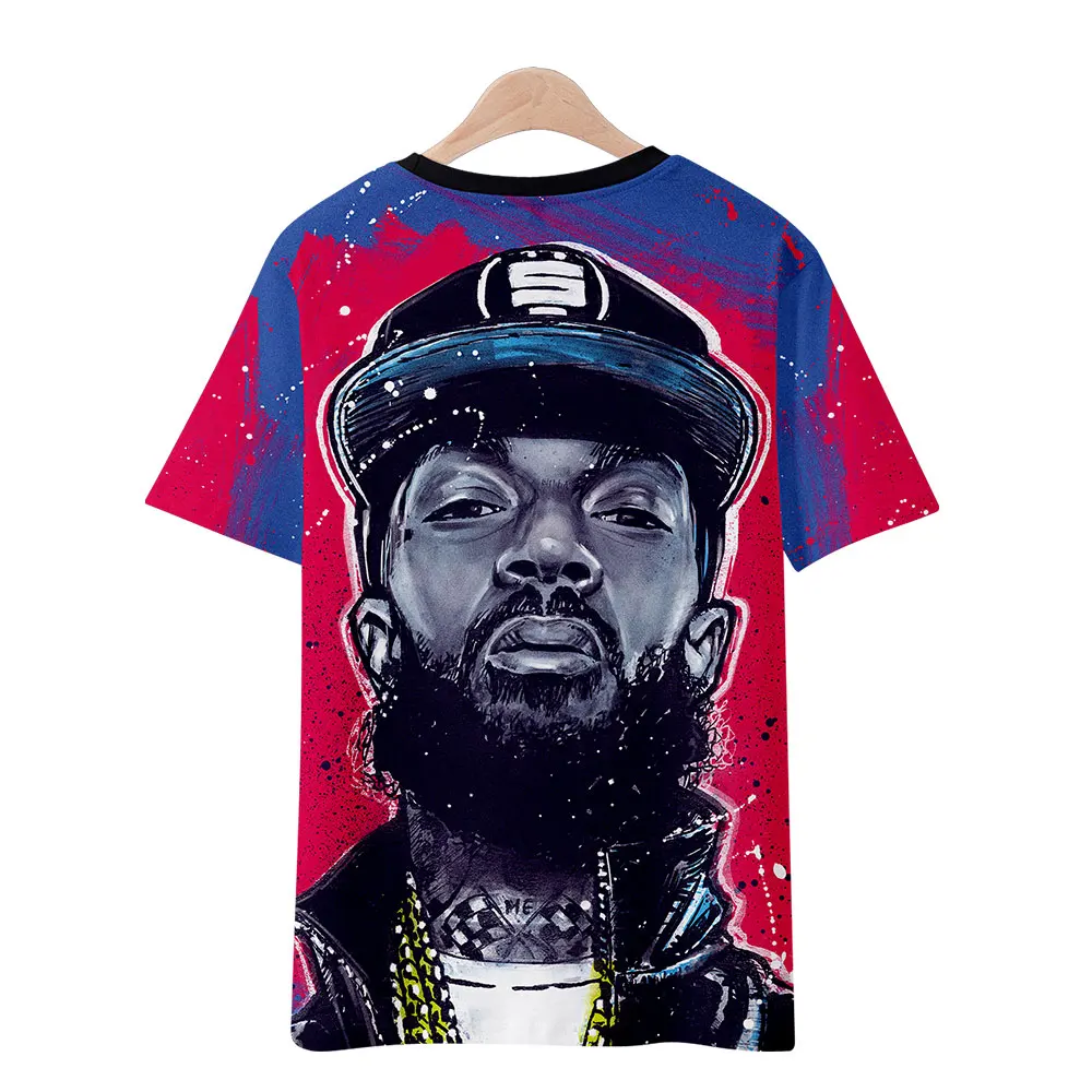 NIPSEY HUSSLE T Shirt Men Harajuku Streetwear Summer 3d Print T-shirt Mens Clothing Casual Oversized T Shirt Hip Hop Custom