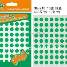 6300 шт/партия диаметр 10 мм круглые бумажные наклейки точка для различного использования, пункт № OF17