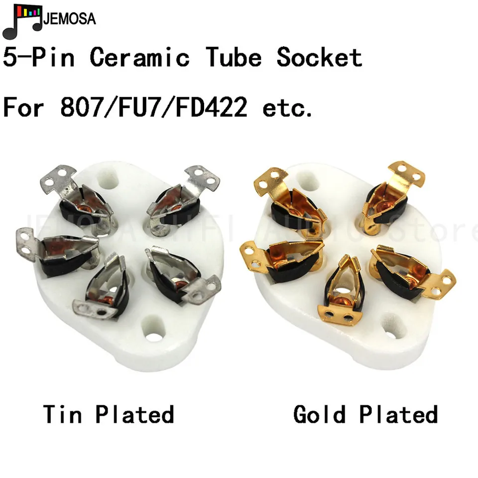 Lot De 4 Douilles Céramique Vintage UX5 Pour Tubes 807 FU7 24 27 37 FD422