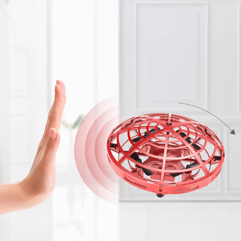 Мини Радиоуправляемый Дрон 4CH Infraed индукционный Радиоуправляемый квадрокоптер Gyro Fly Ball умный Небьющийся Карманный НЛО летающий вертолет игрушки для детей