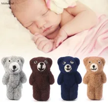 NoEnName-Null новорожденный реквизит для фотосессии аксессуары войлочный вязаный плюшевый мишка Младенческая игрушка ручной работы