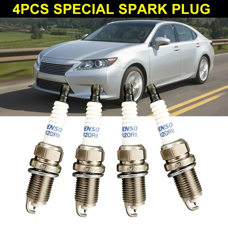 

4pcs Iridium Sparking Plug 90919-01178 PK20R11 Durable Compatible Lexus Car Vehicle DXY88