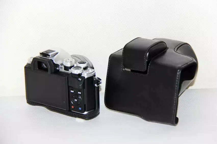 New Pu Leather Camera Case Bag For Olympus EM10 Mark II EM10 III EM10 II EM10 Mark III Camera Bag Cover With Strap