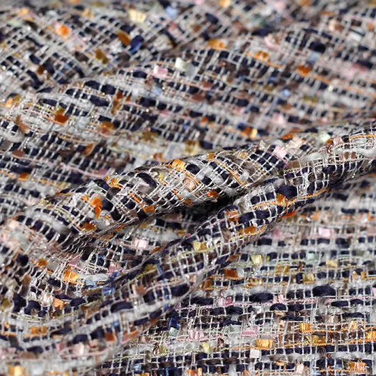 Перламутровая шелковая цветная ткань твид цвет стиль Чан материалы для одежды Весенний костюм платье юбка DIY одежда ткани - Цвет: Многоцветный