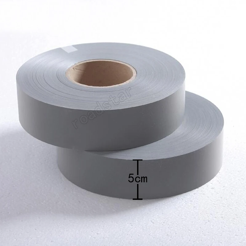 5cm width Silver Poliester Fabric Sew on Reflective Safety Jacket Warning Conspicuity Fabric 5cm width Silver Poliester Fabric Sew on Reflective Safety Jacket Warning Conspicuity Fabric