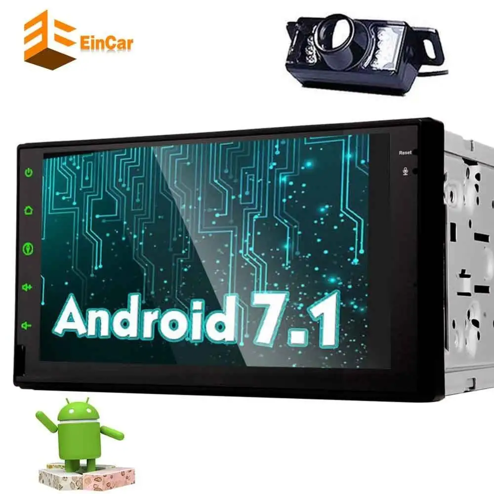 Android 7 1 car audio capacitive touch screen 2 din radio Bluetooth GPS font b multimedia