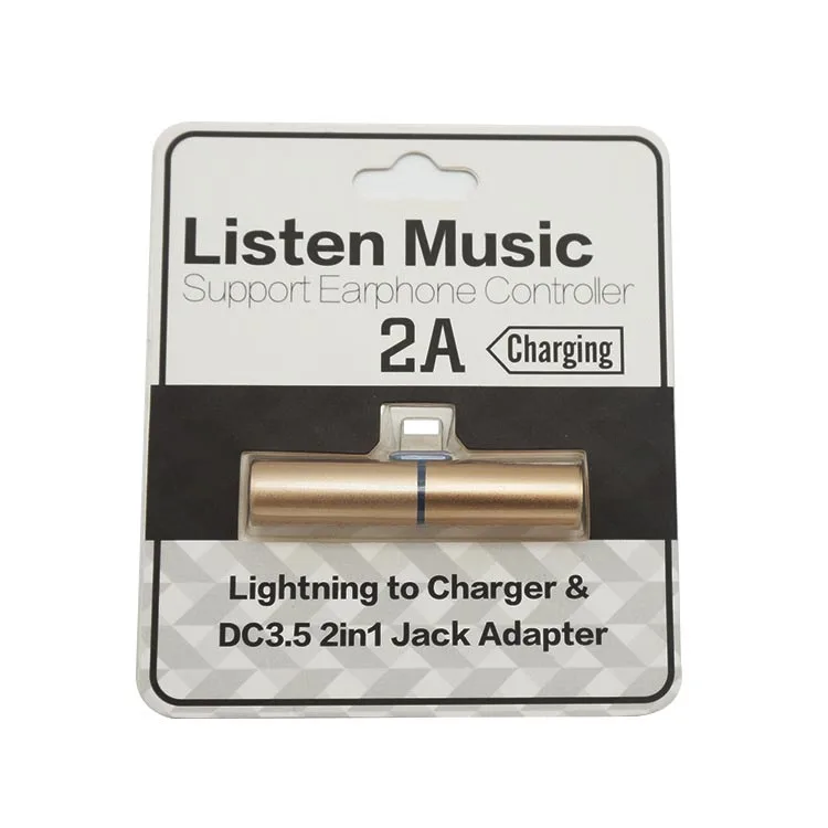 High Quality for Lightning to 3 5mm Jack 2in1 Charging Audio Adapter Earphone Headphone Cable Audio Converter for Apple iPhone 7