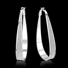 Estilo del verano fine silver plated pendientes 925-sterling-silver belleza de la joyería de los pendientes del aro para para SE461
