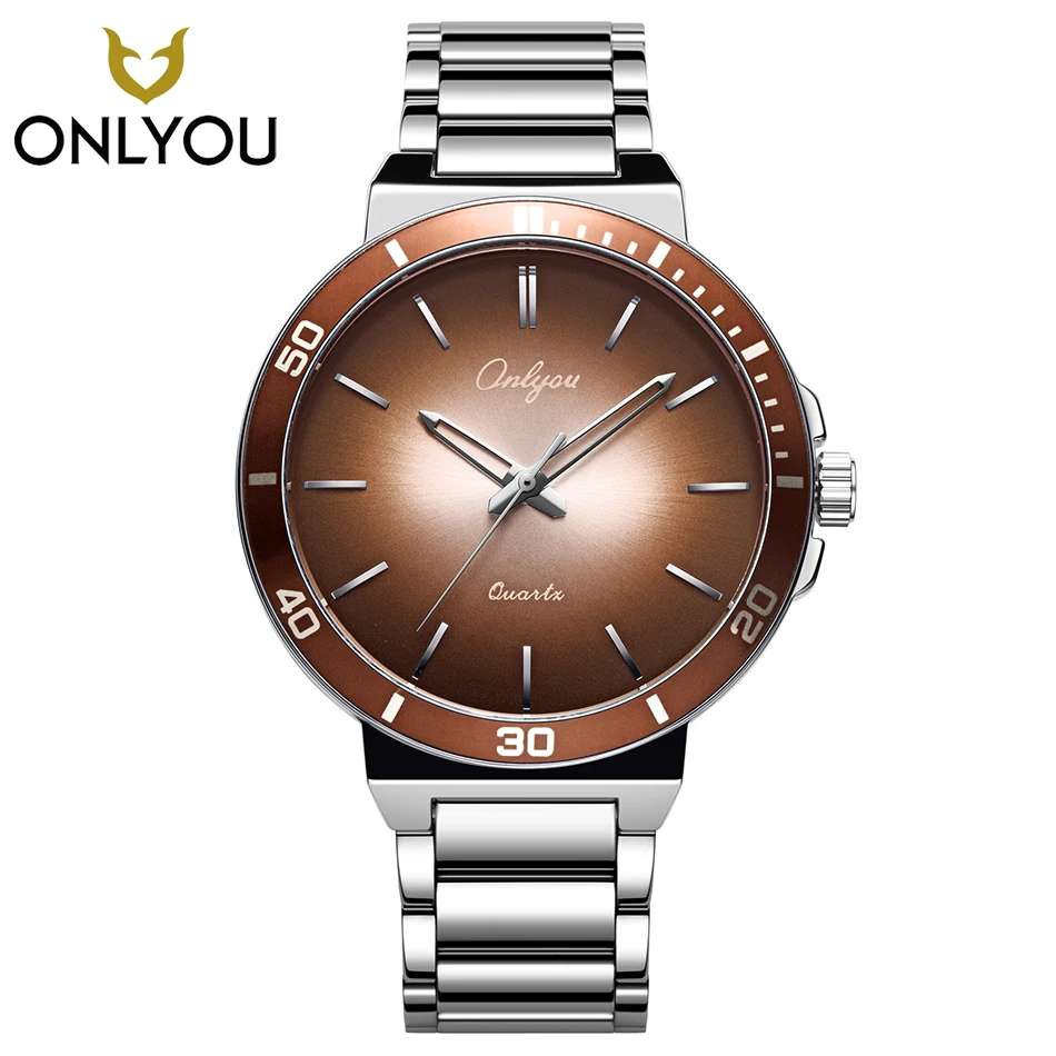

ONLYOU Casual Men's Watches Quartz Watch Business Men Luxury Top Brand Stainless Steel Watchband Wristwatch Sports Clock
