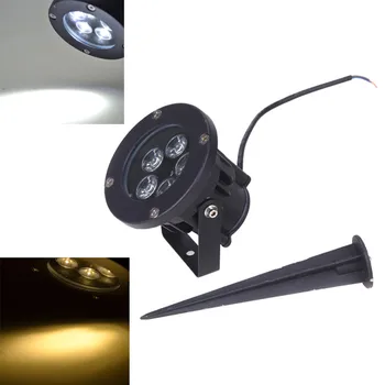 

5 * 1W LED Lawn Light Lamp with Stake Spotlight IP65 Waterproof Outdoor Garden Pond Park Landscape White AC85-265V