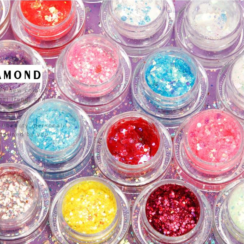 Pudaier Body Glitter Gel Pigment Shimmer Face Eyeshadow Hair Body