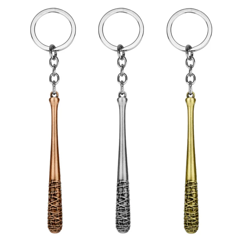 

2019 New The Walking Dead Keychain Negan's Bat LUCILLE Keyring Baseball Key Chain For Men Jewelry Accessories