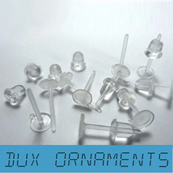 1000 комплектов невидимые пластиковые пустые серьги гвоздики|earring pin|nickel freeearring blanks