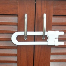 1 шт. белые защитные u-образные дверные замки пластиковый замок для ящика для детей, защита для детей уход 18,5 см x 4,5 см