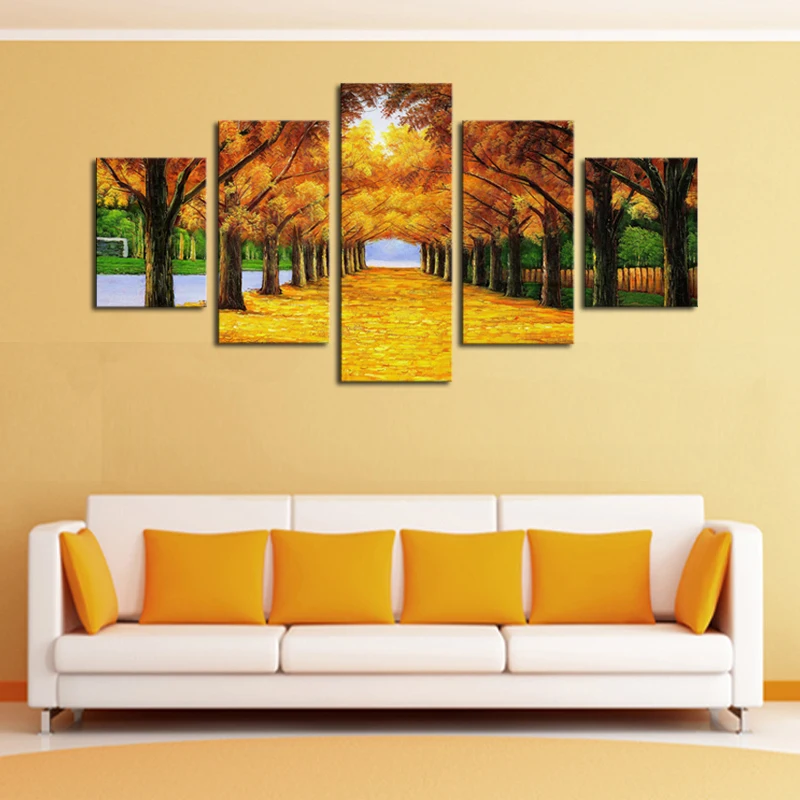 5 Pcs Abstract Modern Oil Painting Art Canvas Printed Wall Home Decor Unframed