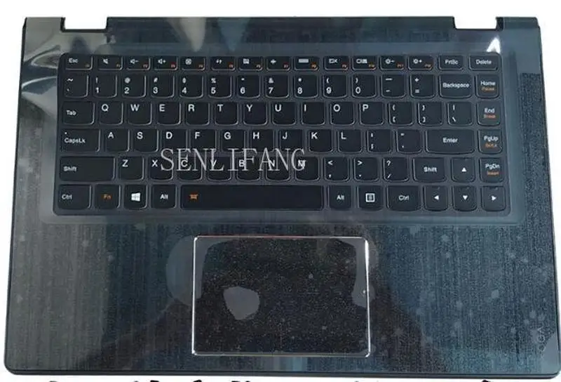 

5CB0H35619 For Lenovo Yoga 3 1470 TOP COVER Laptop Keyboard Palmrest Cover US Layout with Touchpad Backliting keyboard black