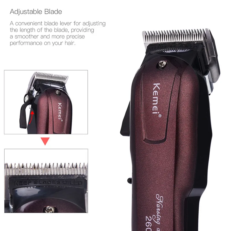 Kemei KM-2600 Professional Electric Hair Trimmer Hair Cutter Men Hair Cutting Machine Hair Clipper Beard Trimmer Razor Kemei KM-2600 Professional Electric Hair Trimmer Hair Cutter Men Hair Cutting Machine Hair Clipper Beard Trimmer Razor