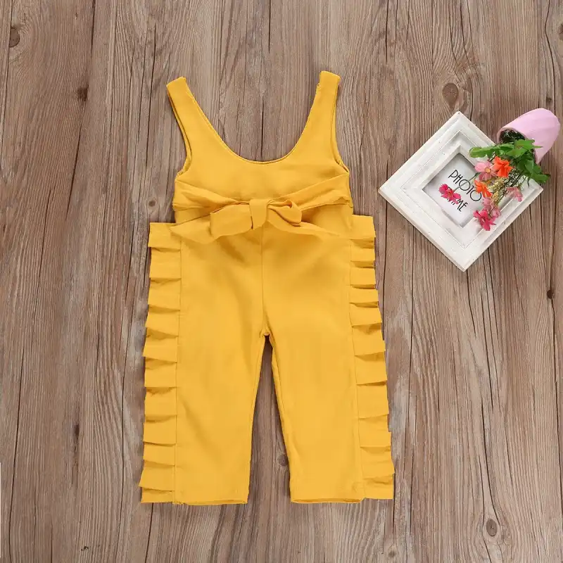 yellow plaid overalls