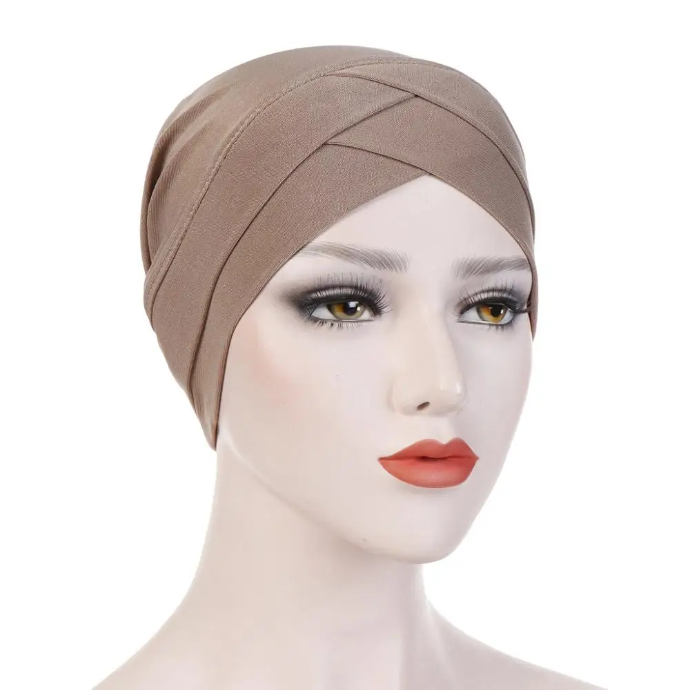 New-Women-s-Stretch-Cross-Cotton-Turban-Hat-Cancer-Chemo-Beanies-Cap-Headwear-Headwrap-Hair-Loss(9)