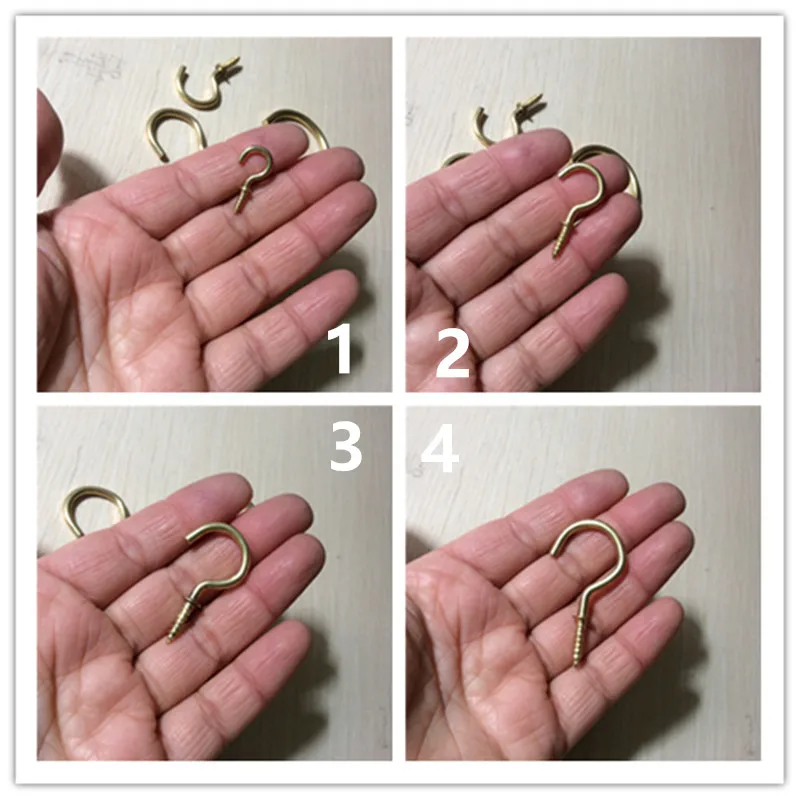 

12Pcs Carbon Steel Light hook,Question Mark hooks,Sheep Eye Hook Screws Wood Self-tapping Screw Hooking