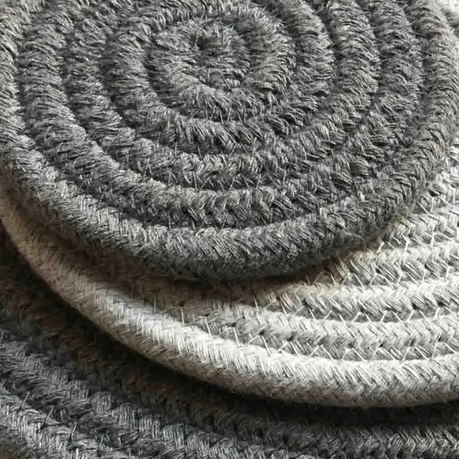 3Pcs/Lot Placemat Pad Coasters Kitchen Table Mats Cotton Knitting Bowl Mats Padding Mat Insulation Pad Round Placemats Hand-made
