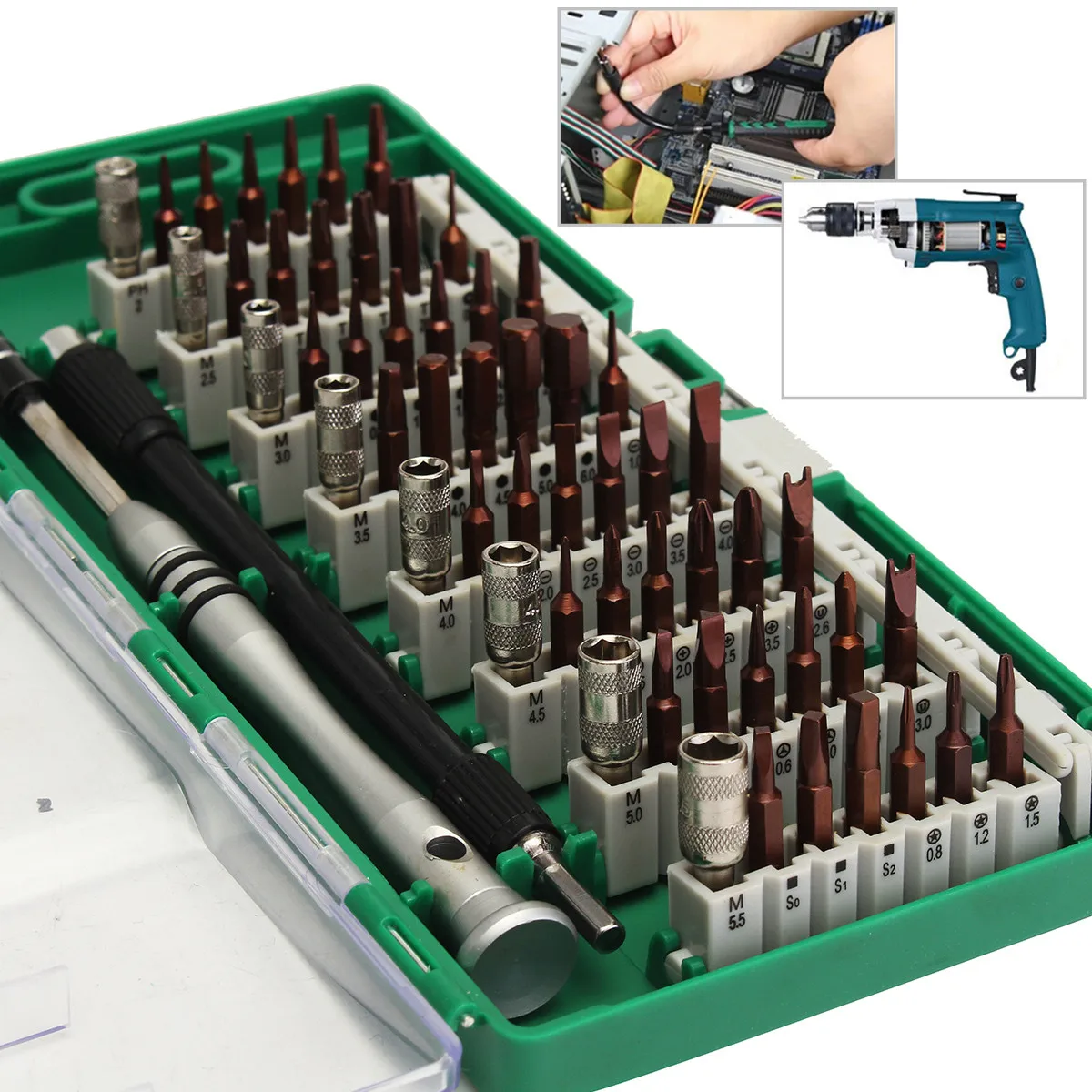 

60 in 1 Magnetic Precision Screwdriver Set Repair Opening Tools Kit For Cell Phone Laptop Home Appliance Computer Camera