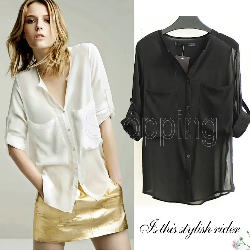 Aliexpress.com : Buy Q083 Women Ladies Long Sleeve Transparent ...