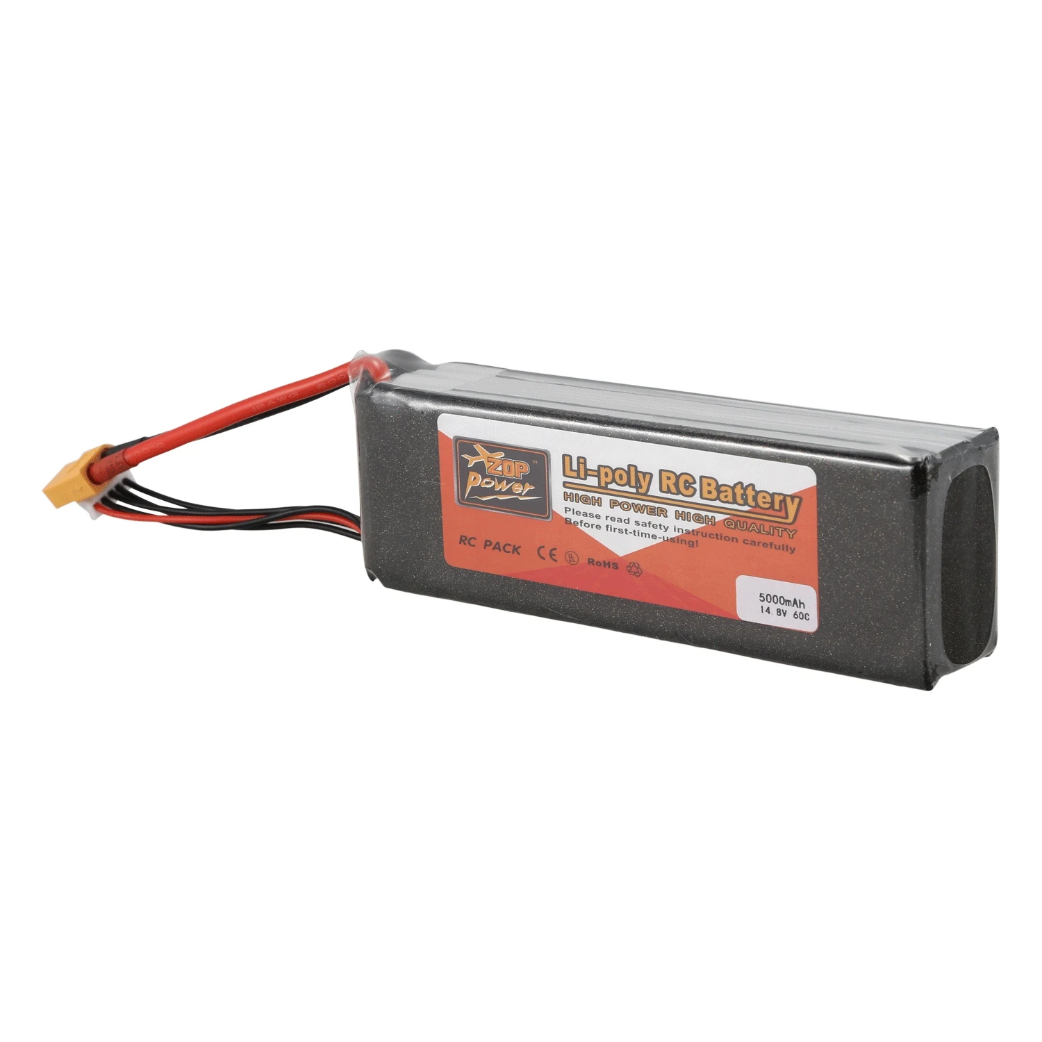 ZOP Мощность 14,8 V 5000 mah 4S 60C Lipo Батарея ZOP Мощность Перезаряжаемые XT60 разъем для Радиоуправляемый квадрокоптер модели игрушки