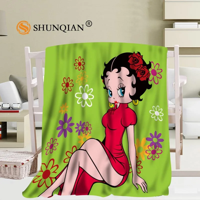 Изготовленное на заказ одеяло betty boop Фланелевое Falafel Fabric56x80inch 50X60 дюймов 40X50 дюймов диван-кровать пледы одеяло детское теплое одеяло для взрослых - Цвет: Blanket