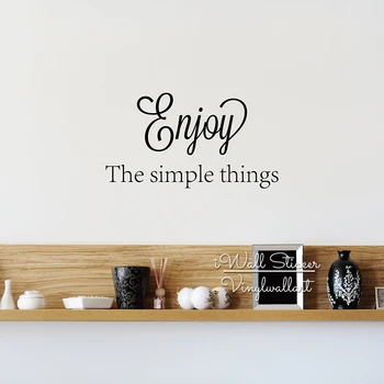 

Life Quote Wall Sticker Enjoy The Simple Thing Inspirational Wall Quotes Decal DIY Cut Vinyl Removable Wall Decor Q68