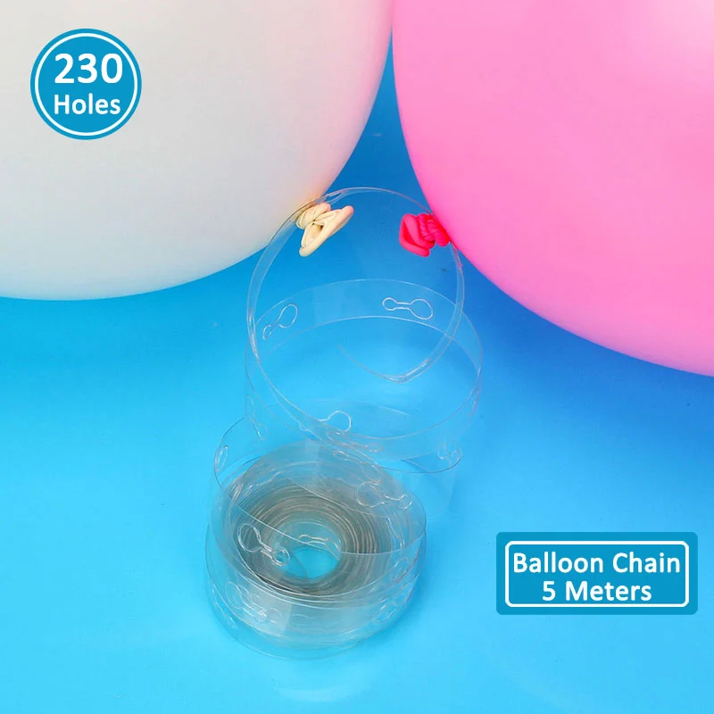 Украшение для вечеринки в честь свадьбы, дня рождения, для детей и взрослых, аксессуары для воздушных шаров, Узловая цепочка, лента в горошек, клей, принадлежности для детского душа - Цвет: Balloon chain