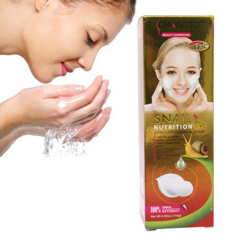 Facial Snail Foam Face Cleanser Brush Acne Treatment Oil-control Facial Scrub Blackhead Remove Deep Cleansing