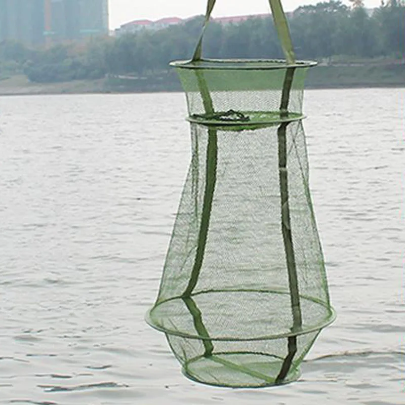 3 Layers Collapsible Fishing Net Fishing Basket Dip Net Fish Shrimp