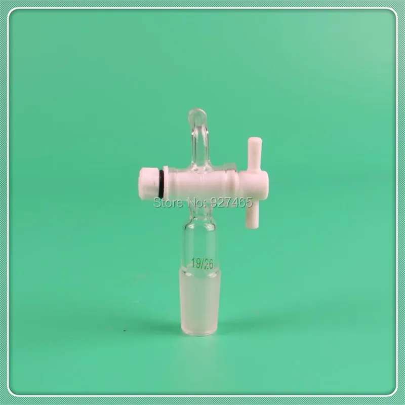 

Lab Glass Vacuum adapter 90 bend with PTFE stopcock,19/26