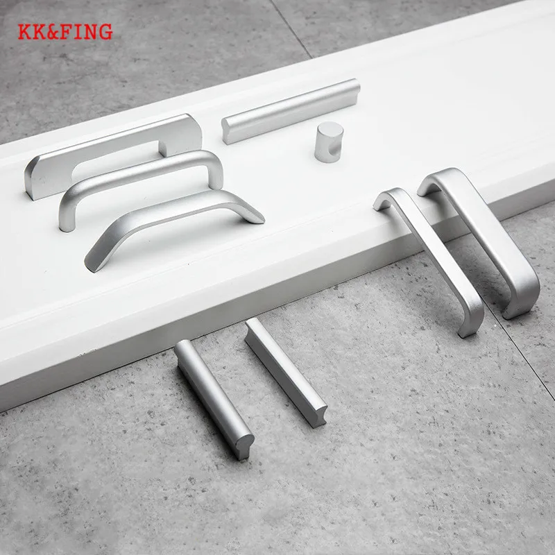 KK& FING европейские окислительные матовые ручки для шкафа дверные ручки из алюминиевого сплава кухонный шкаф тянет ящики тянет мебельное оборудование