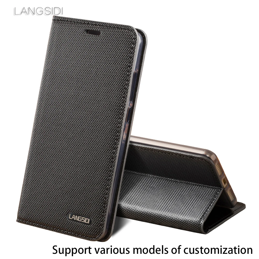 

Business style Genuine Leather Three card slots flip Case For Samsung J7 Pro Diamond pattern Silicone inner shell leather case