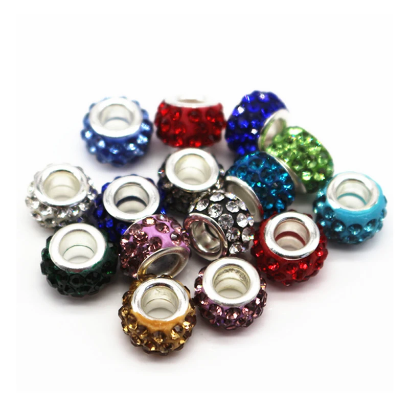 

2017 NEW 100pcs colorful crystal ball Beads fit 3MM chain Bracelets & Necklaces DIY charms Women jewerly beads D25