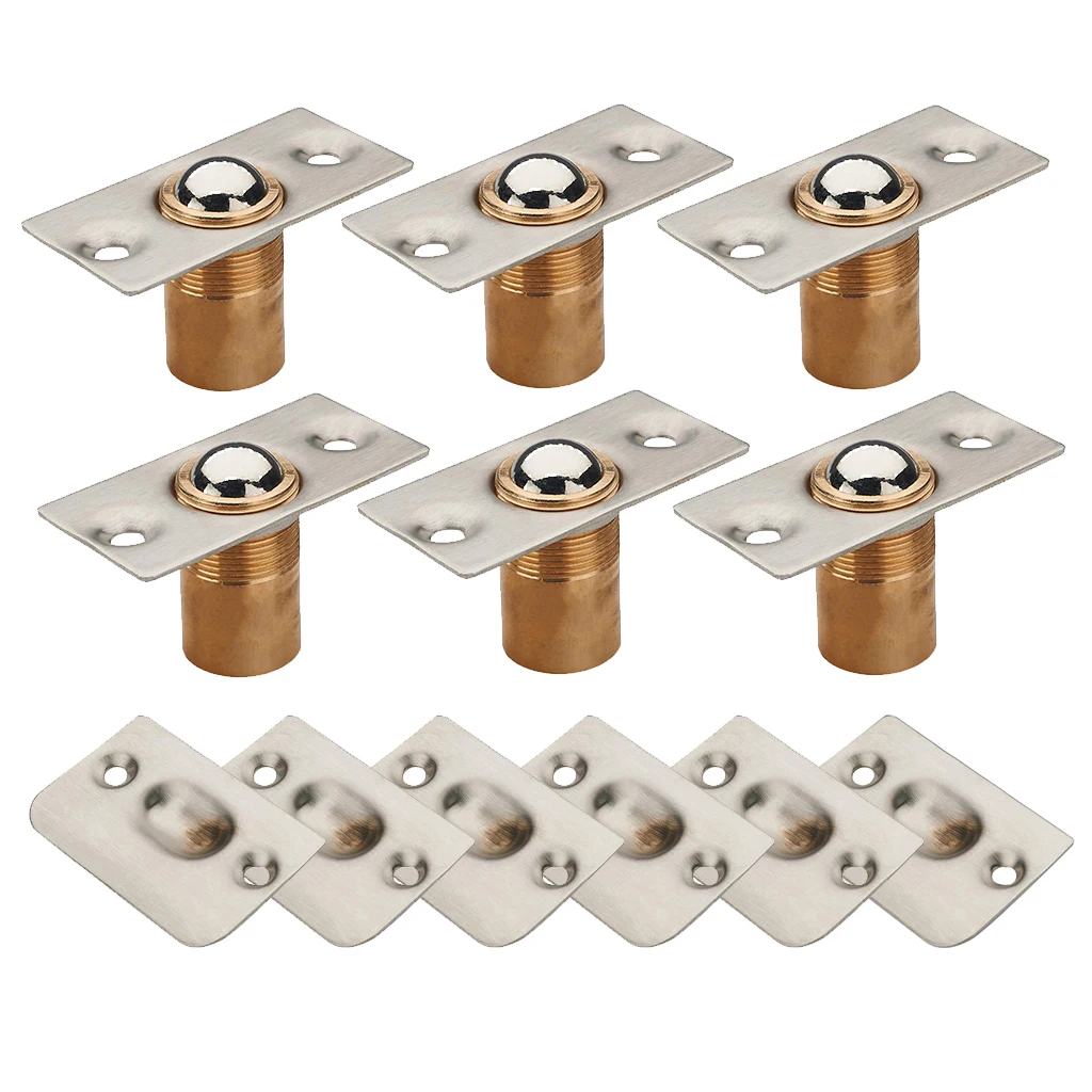 6x Adjustable Roller Ball Door Spring Catch Lock Internal Latch Stainless Steel