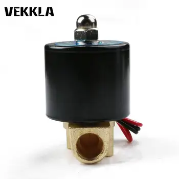 

12V Alloy Electric Magnetic Solenoid Valve N/C Gas Fuel Air Solid Coil Water Control Diverter Device Switch Normally Closed