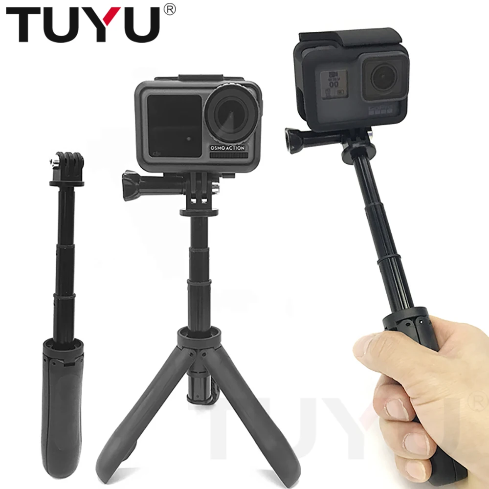 

TUYU Handheld Mini Tripod Mount Selfie Stick Extendable Monopod for Gopro Hero 6 5 SJCAM Xiaomi YI 4k EKEN H9R Sony Sport Camera
