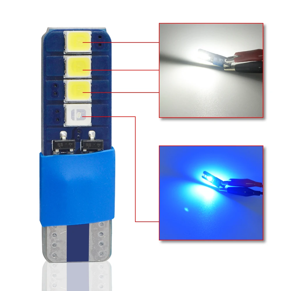 Горячая продажа 2835 8SMD T10 светодиодная автомобильная лампа белый светодиод Canbus
