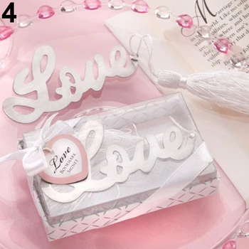 

50PCS Letter LOVE Bookmark Wedding Favors and Gifts For Guest Baby Shower Christening Birthday Giveaway Graduation Souvenirs