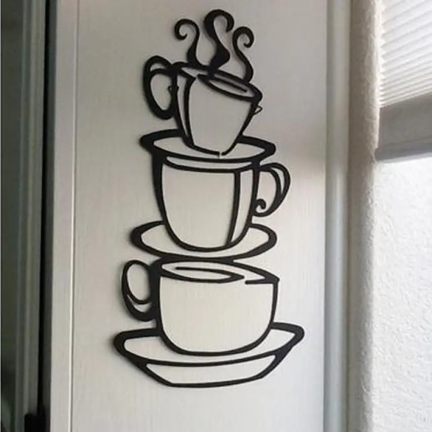 Amazing Stickers Cuisine Pas Cher #9: Amovible DIY Cuisine Décor Café Maison Tasse Stickers Vinyle Autocollant De Mur Pour La Maison Chambre