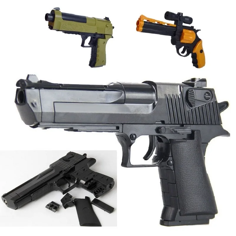

Building Blocks Toy Gun Assembly Brain Game Model Educational fun toys for children toys for kids classic toy plastic gift