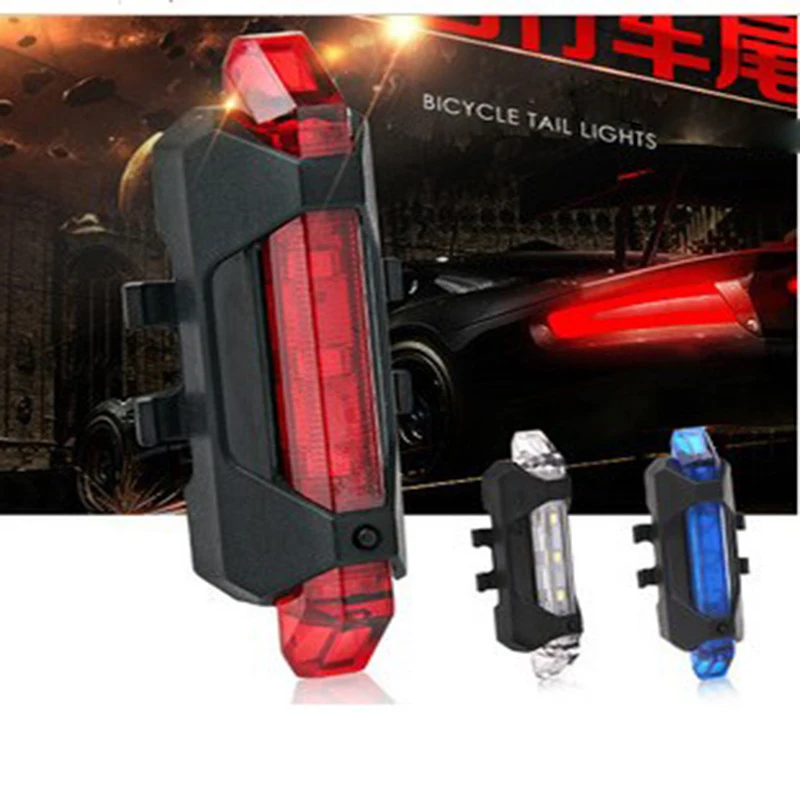 Clearance Bike Bicycle light LED Taillight Rear Tail Warning Safety Cycling Portable Light USB Style Rechargeable Bright Light 1